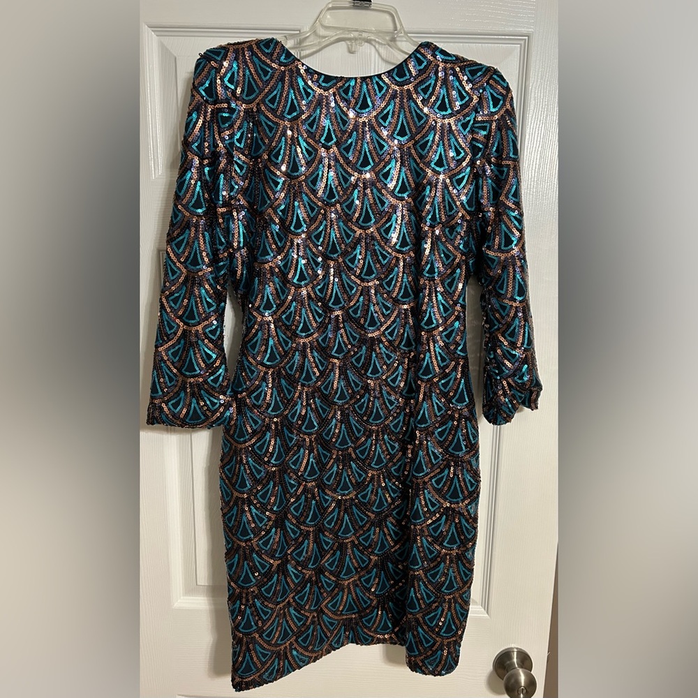 Charlotte Russe Sequin Long Sleeve Dress